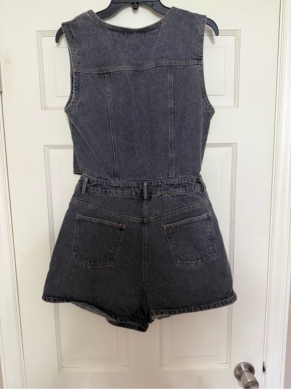 Le Lis Black Denim Romper - L - Picture 5 of 5